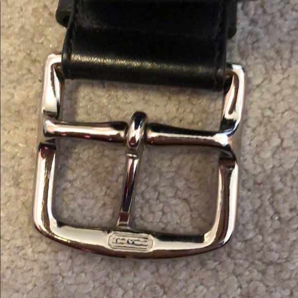Coach Monogram Belt - Black Leather/Canvas - Picture 3 of 4